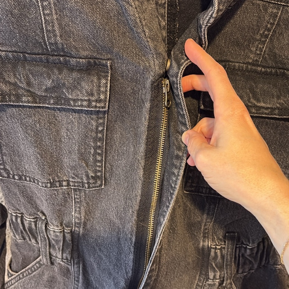 Universal thread black denim zip up coverall • Size 14 - Picture 5 of 8